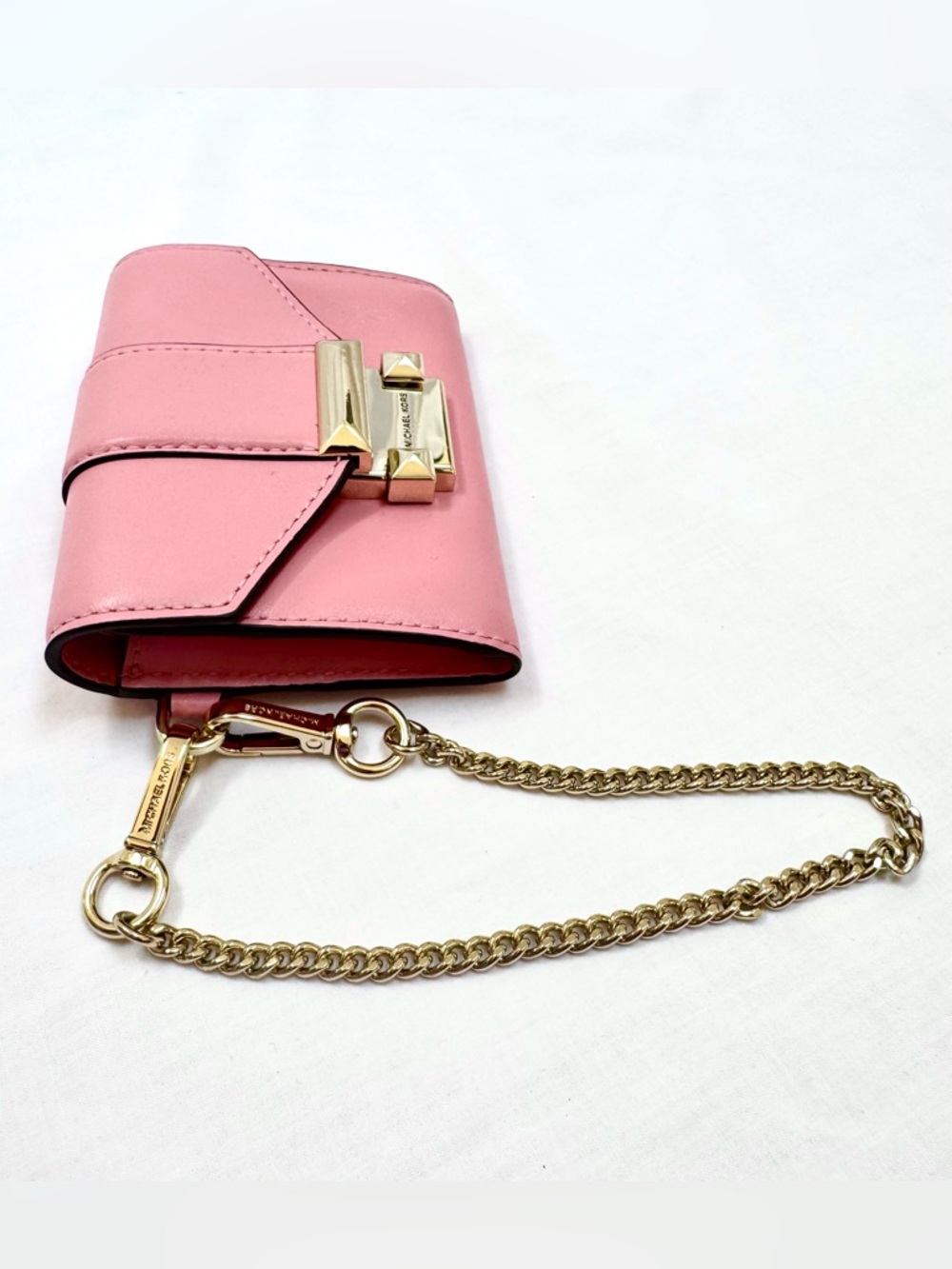 New MICHAEL Kors Whitney Small Leather Chain Carryall Wallet Carnation Pink - Picture 3 of 8